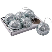 3“ Glass Mirrored Disco Ball Ornaments