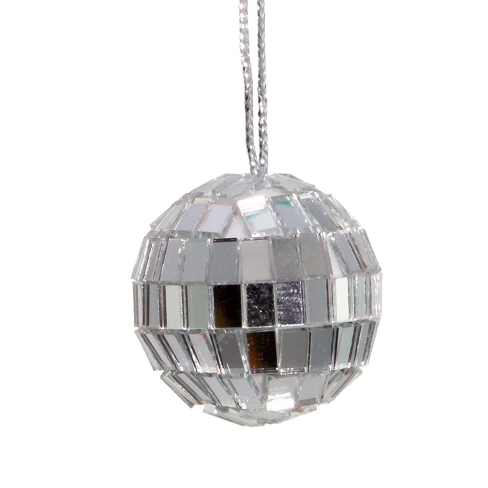 1.25“ Petite Treasures Mirrored Disco Ball Glass Ornaments