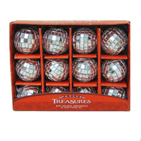 1.25“ Petite Treasures Mirrored Disco Ball Glass Ornaments