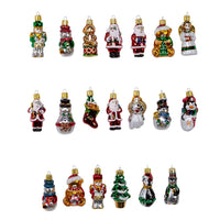 2“-2.5“ Petite Treasures Medallion Collection Glass Ornaments