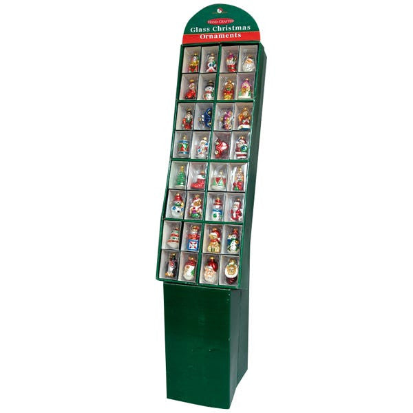 1.57“ Miniature Christmas Glass Ornaments