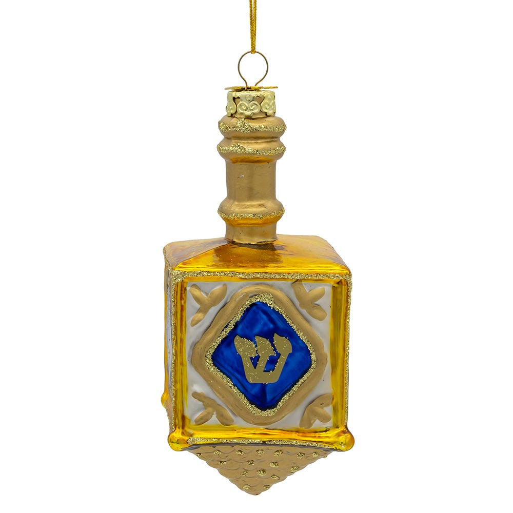 Noble Gems™ Glass Jewish Dreidel Ornament