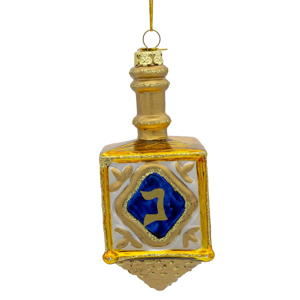 Noble Gems™ Glass Jewish Dreidel Ornament