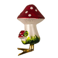Mushroom Clip-On Glass Ornaments
