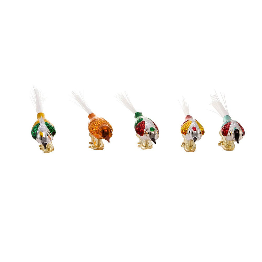 Early Years Glass Bird Clip-On Ornaments