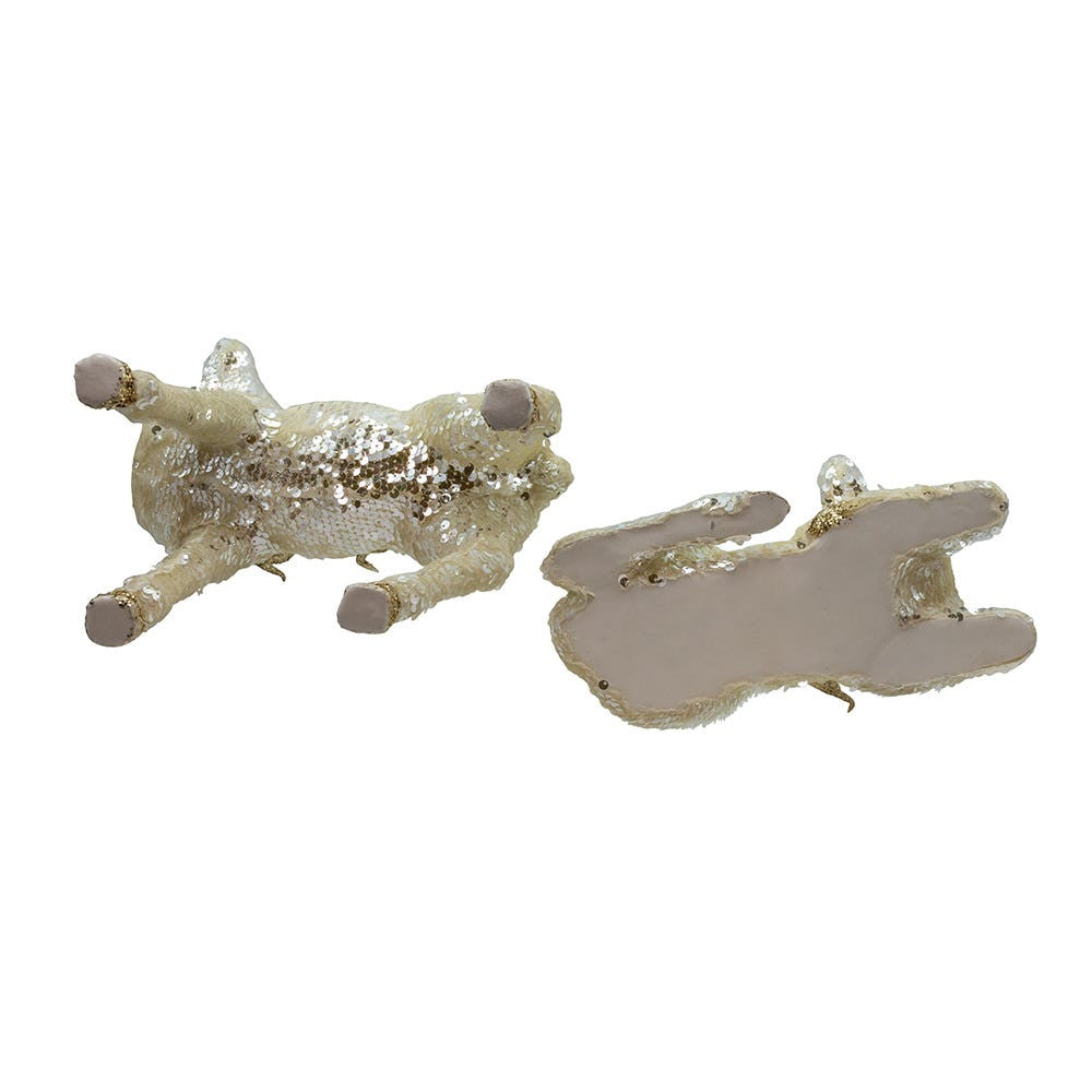 Shiny Gold Standing & Lying Deer Table Pieces