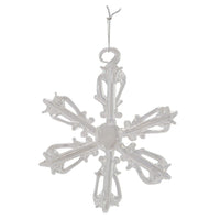 Iridescent Snowflake Glass Ornaments