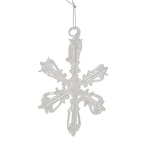 Iridescent Snowflake Glass Ornaments