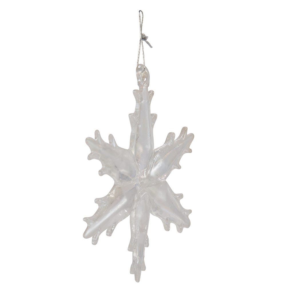 Iridescent Snowflake Glass Ornaments
