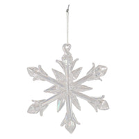 Iridescent Snowflake Glass Ornaments