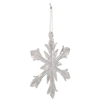Iridescent Snowflake Glass Ornaments