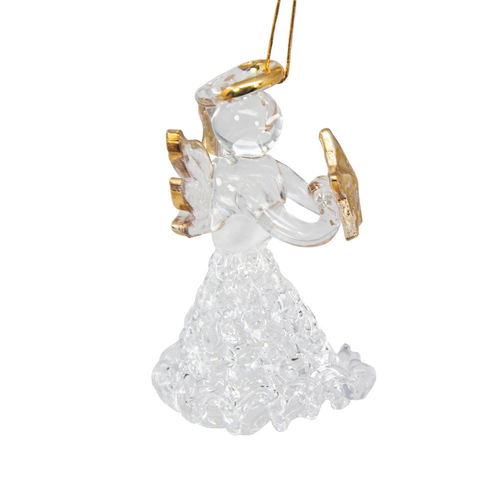 Spun Glass Angel Ornaments