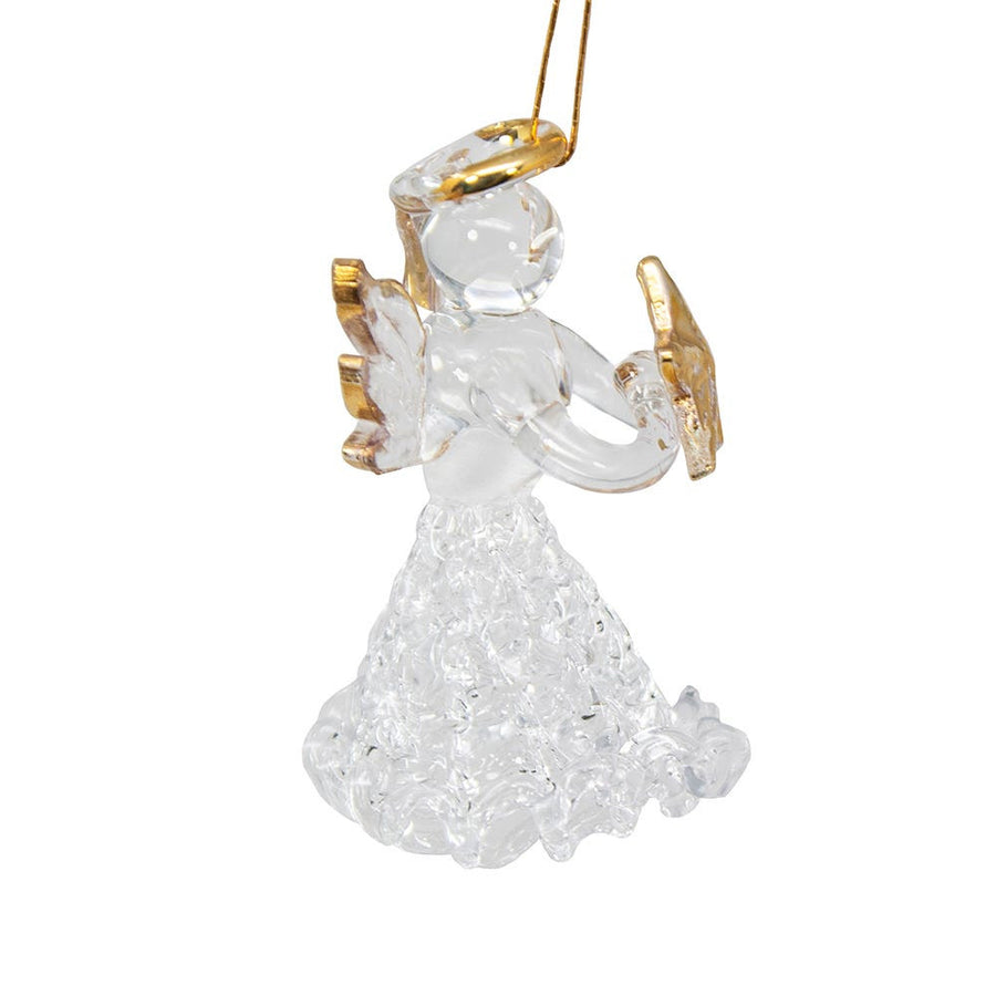 Spun Glass Angel Ornaments