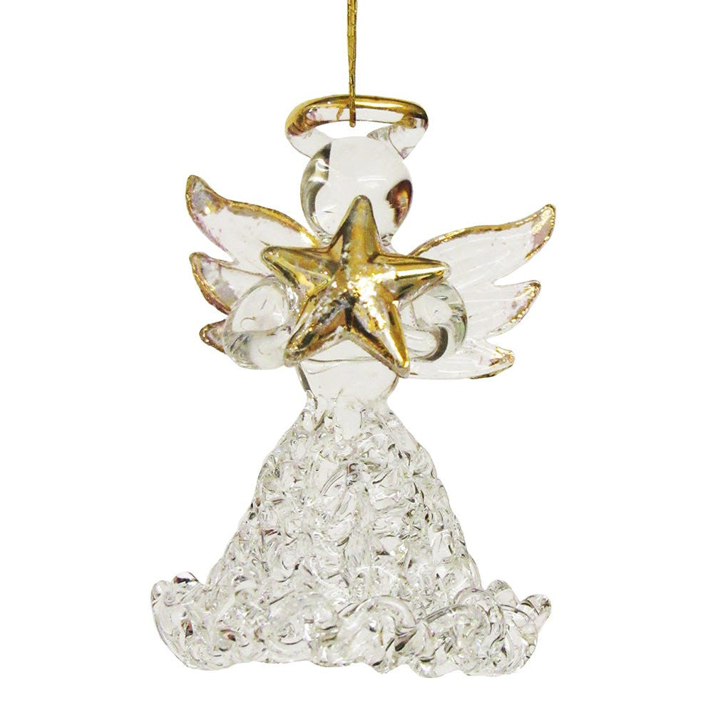 Spun Glass Angel Ornaments