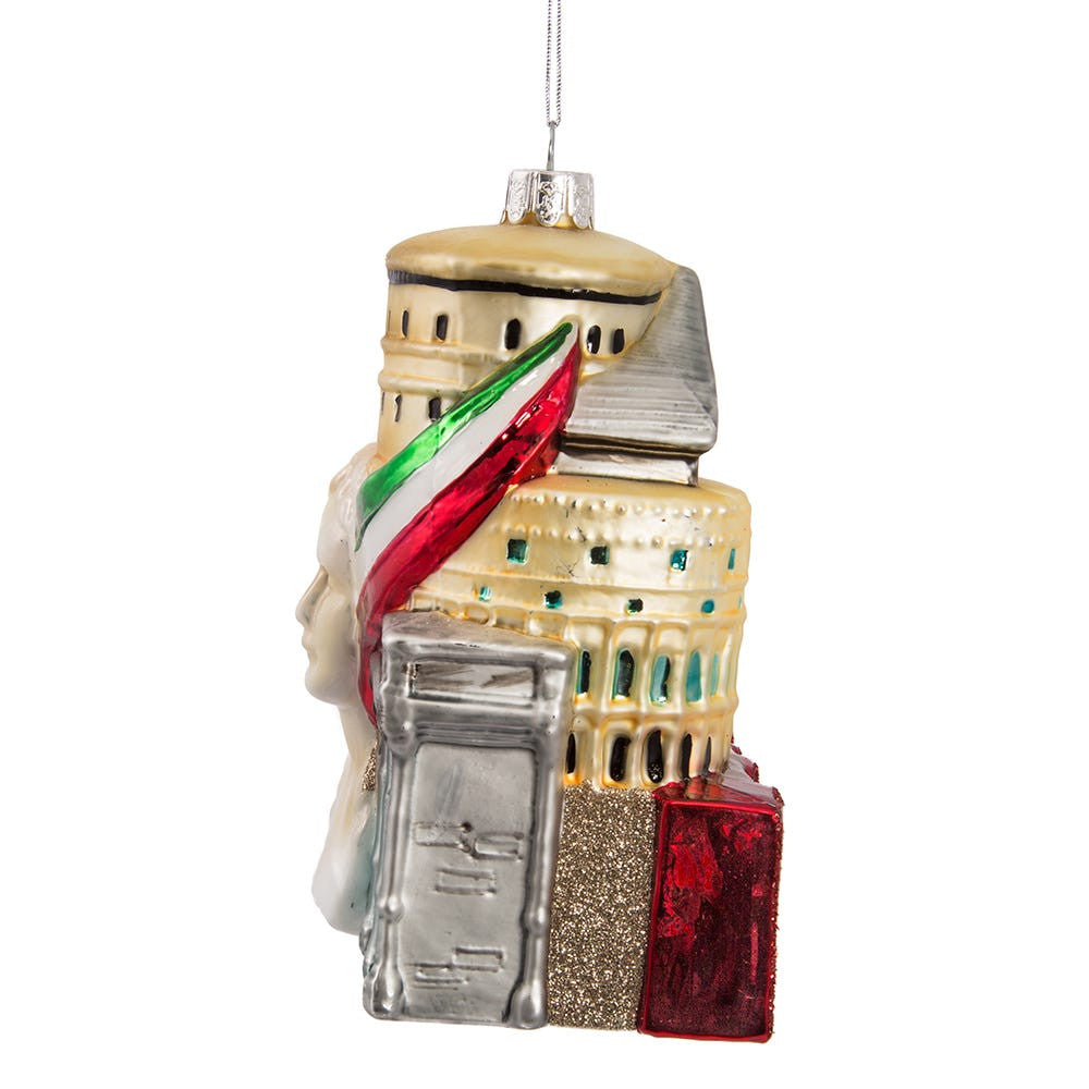 Rome Cityscape Glass Ornament