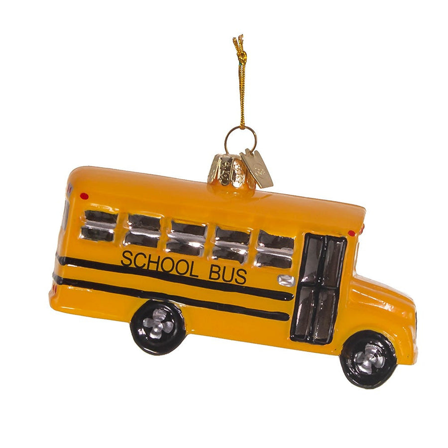 Noble Gems™ School Bus Glass Ornament