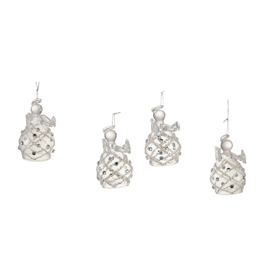 Clear Glass Angel Ornaments