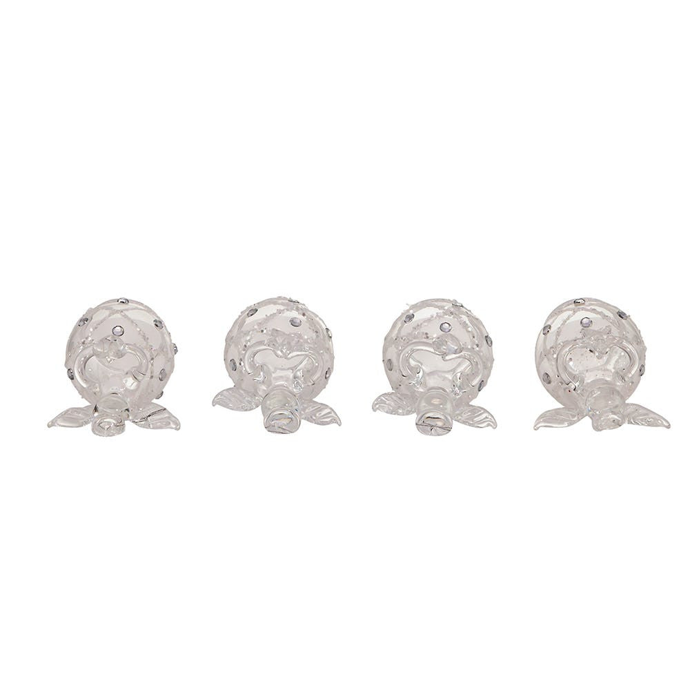 Clear Glass Angel Ornaments