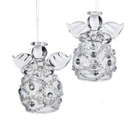 Clear Glass Angel Ornaments