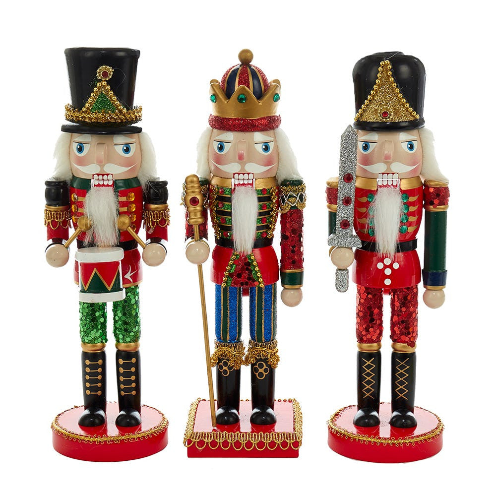 10" King and Soldier Nutcrackers