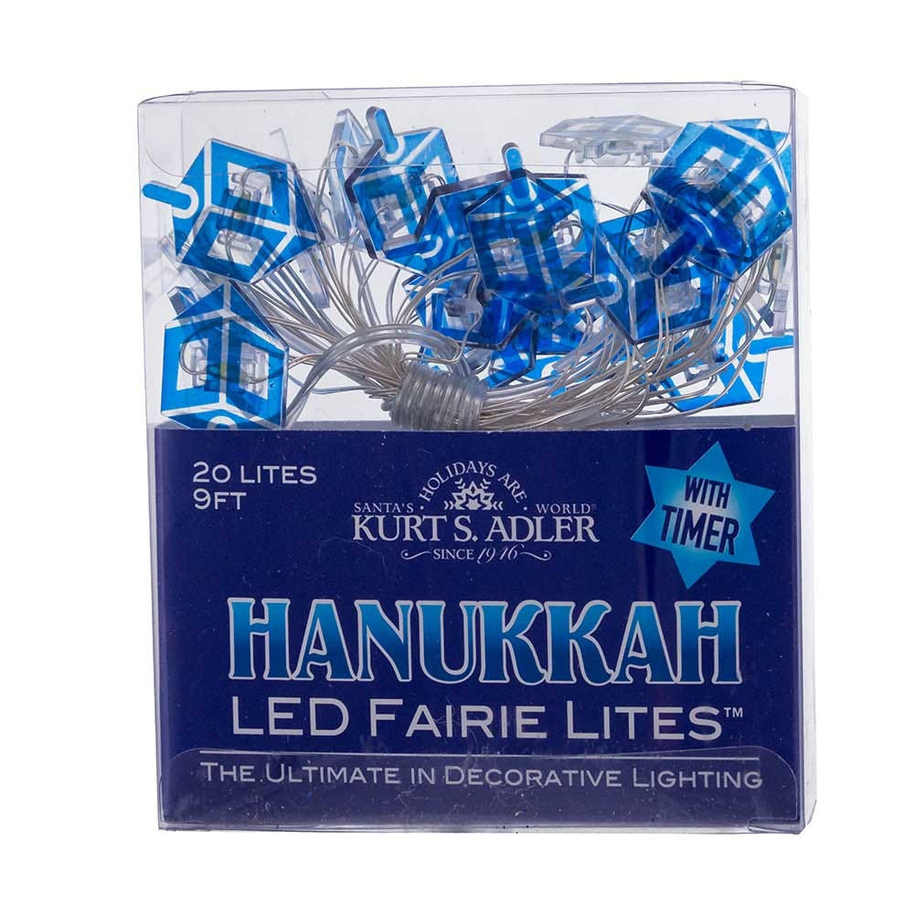 9' Battery Operated 20L Hanukkah LED Fairy Light Sets