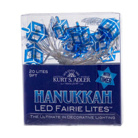 9' Battery Operated 20L Hanukkah LED Fairy Light Sets