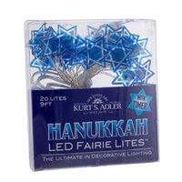 9' Battery Operated 20L Hanukkah LED Fairy Light Sets