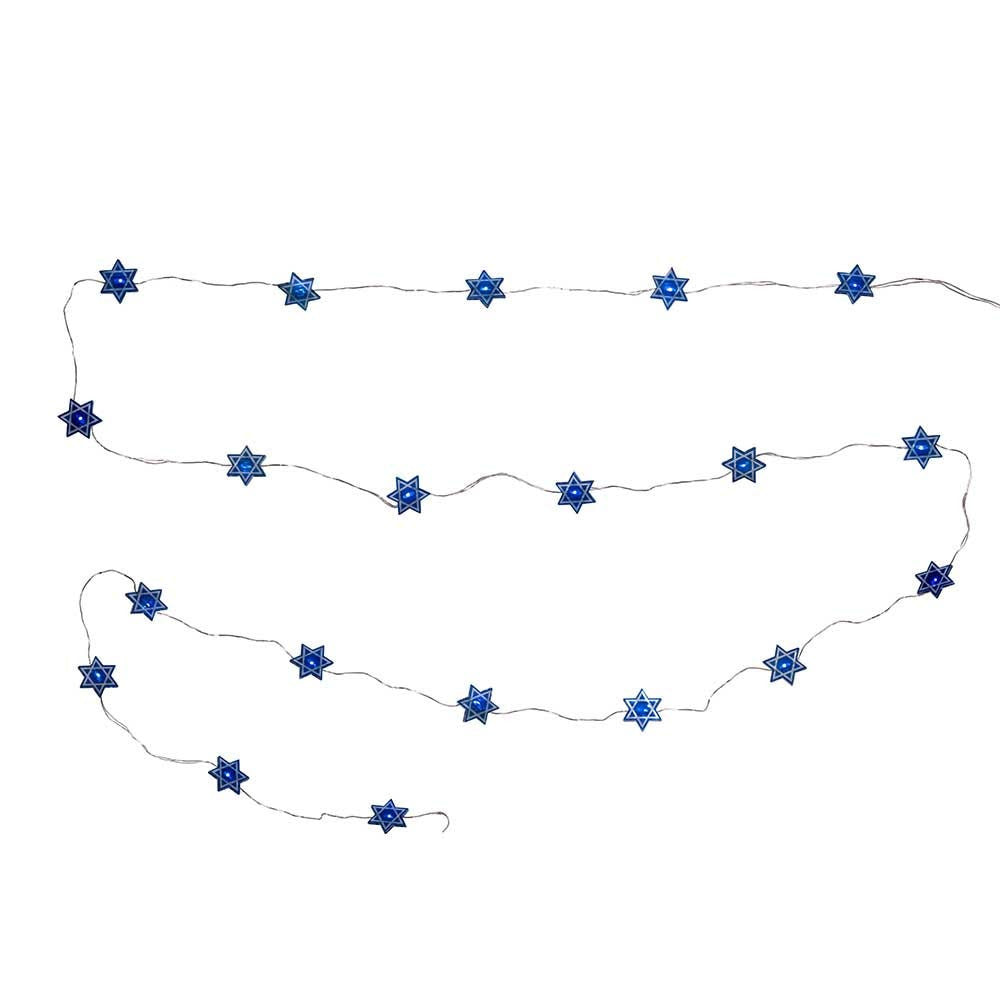9' Battery Operated 20L Hanukkah LED Fairy Light Sets