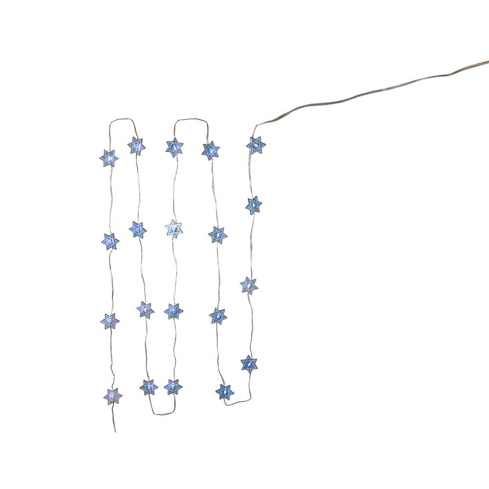 9' Battery Operated 20L Star Of David LED Fairy Light Set