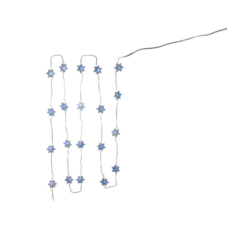 9' Battery Operated 20L Star Of David LED Fairy Light Set