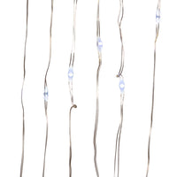 16.3' Battery Operated 50L Cool White Fairy LED Silver Wire Light Set In PDQ