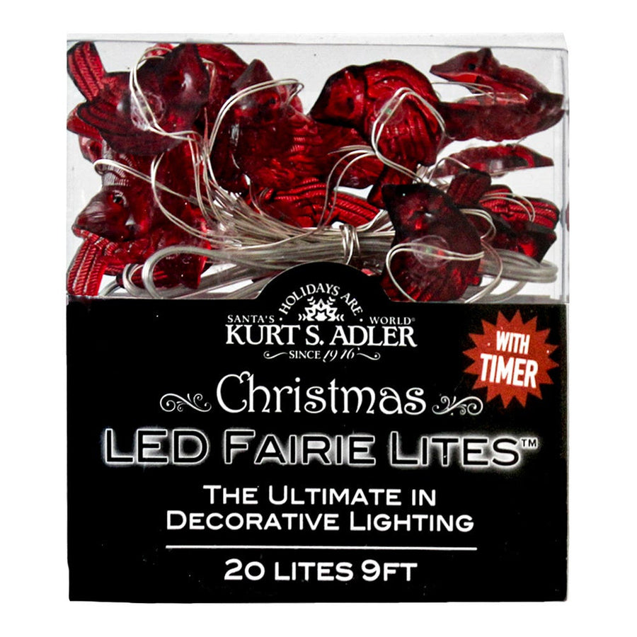 6.3' Battery Operated 20L Warm White Fairy LED Christmas Icon Light Clear Wire Light Set In PDQ
