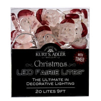 6.3' Battery Operated 20L Warm White Fairy LED Christmas Icon Light Clear Wire Light Set In PDQ
