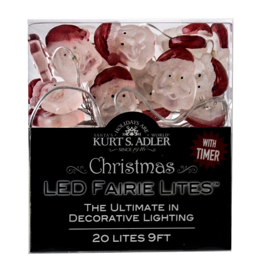 6.3' Battery Operated 20L Warm White Fairy LED Christmas Icon Light Clear Wire Light Set In PDQ