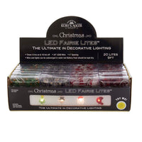 6.3' Battery Operated 20L Warm White Fairy LED Christmas Icon Light Clear Wire Light Set In PDQ