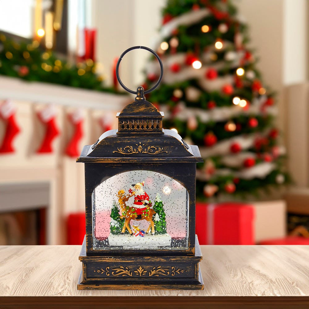 9“ Santa LED Lantern With Motion