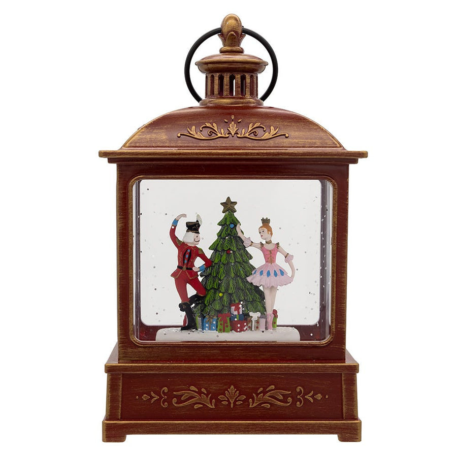 8“ Battery-Operated Nutcracker Swirl Water Lantern