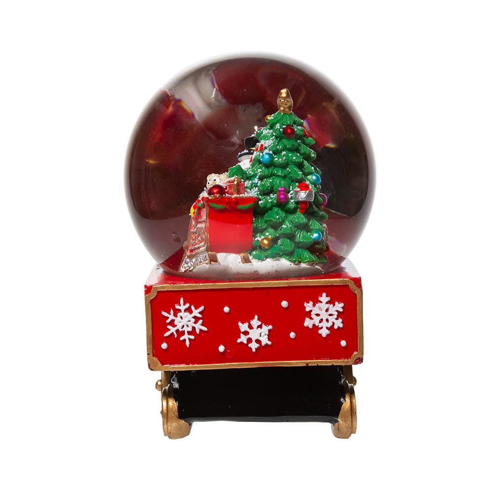 120MM Musical Santa Driving Train Water Globe