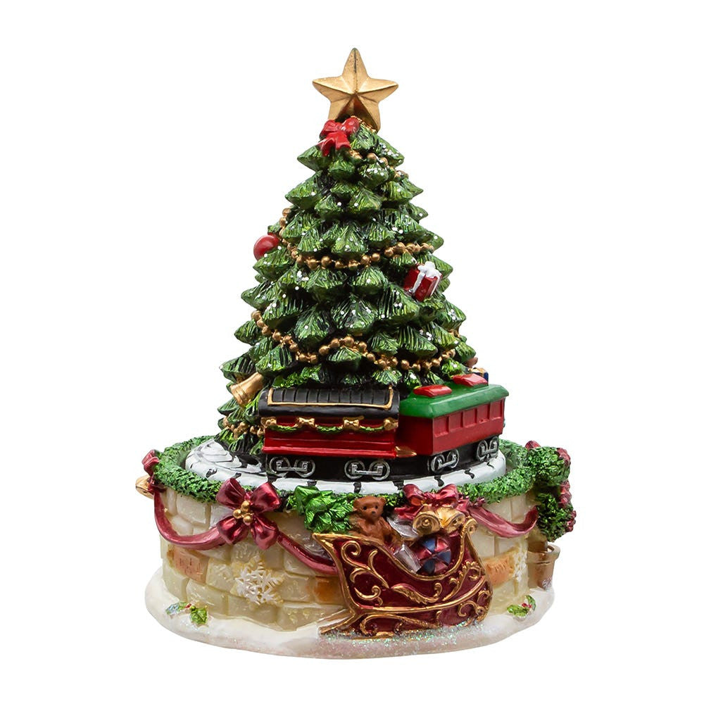 6" Wind-Up Musical Christmas Tree Revolving Box