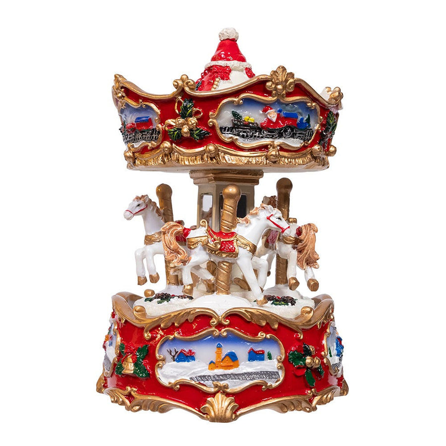 7" Wind-Up Musical Carousel Table Piece