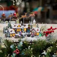 Battery Operated LED Lighted Musical Village