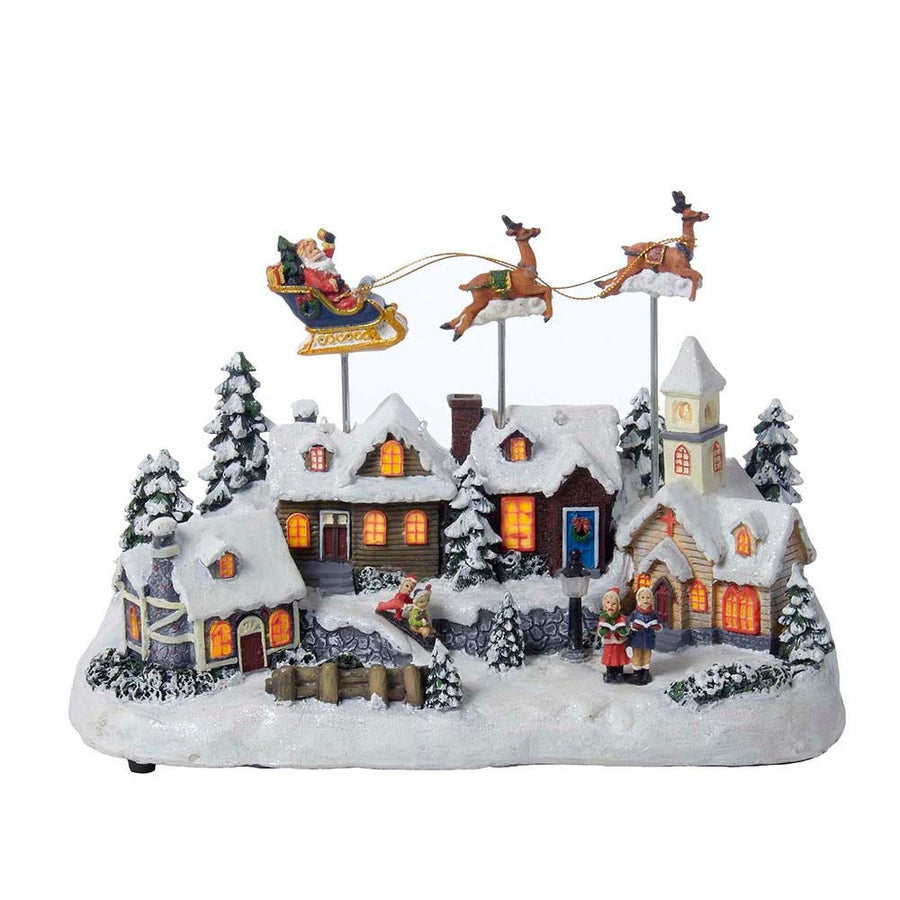 Battery Operated LED Lighted Musical Village