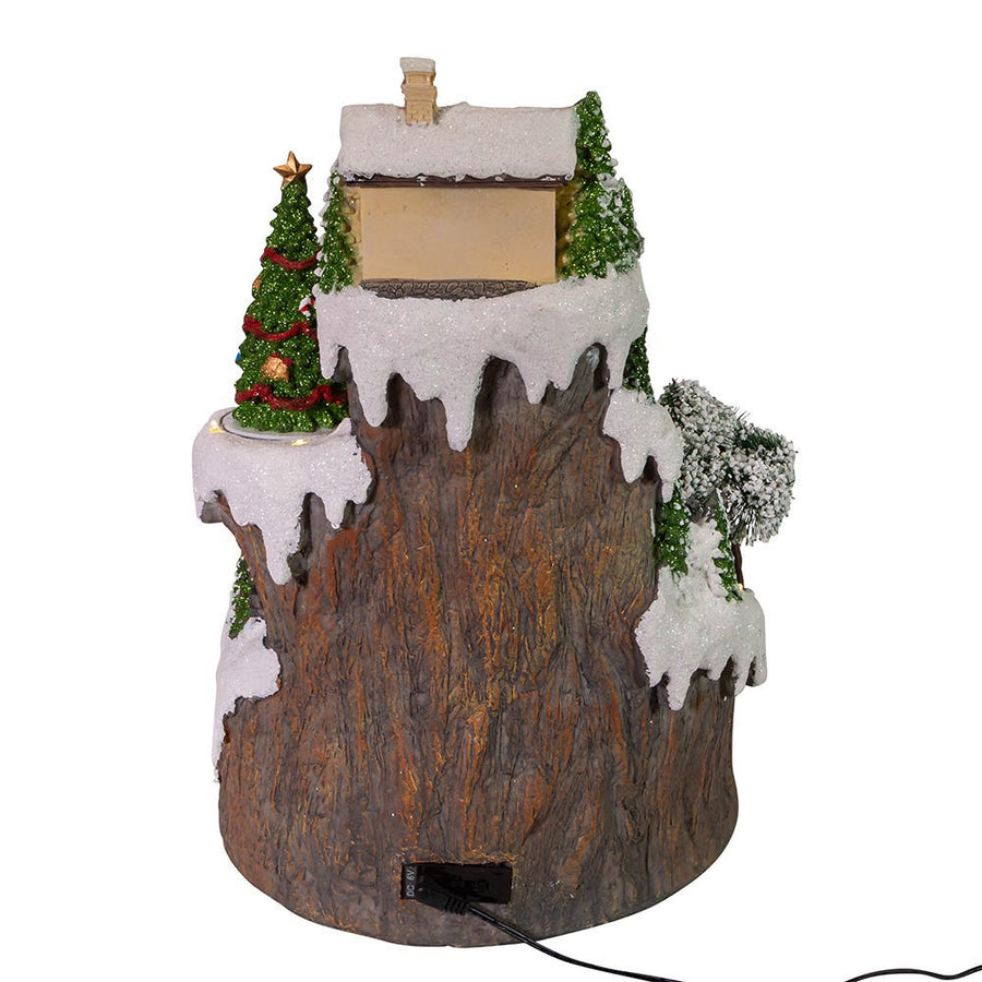 Battery Operated Musical LED Mountain Village Table Piece