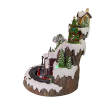 Battery Operated Musical LED Mountain Village Table Piece