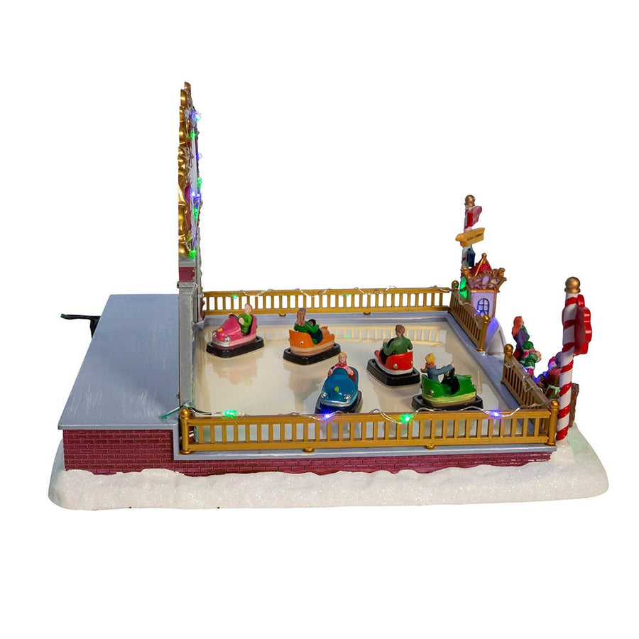 Battery Operated LED Light-Up Musical Bumper Cars Table Piece
