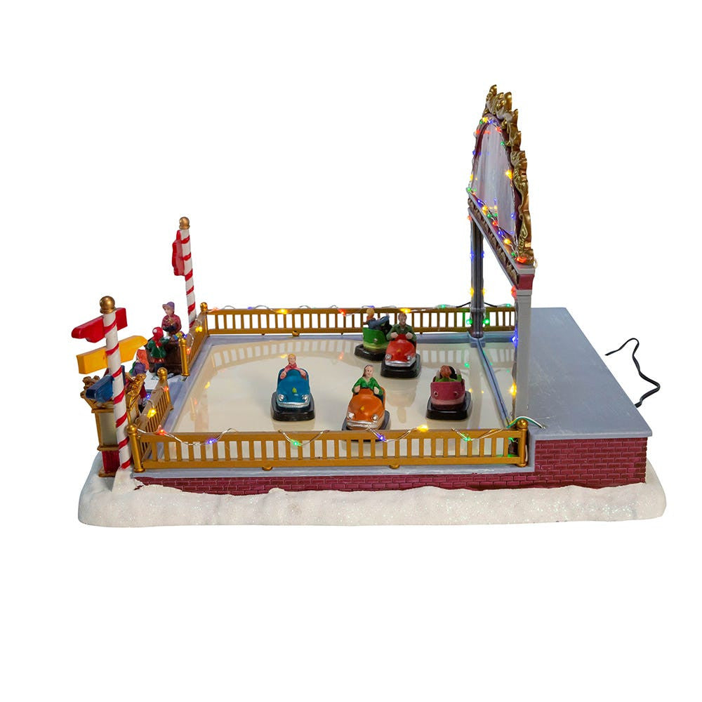 Battery Operated LED Light-Up Musical Bumper Cars Table Piece