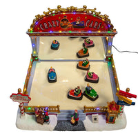 Battery Operated LED Light-Up Musical Bumper Cars Table Piece