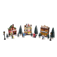 Battery Operated LED Light-Up Christmas Village Set