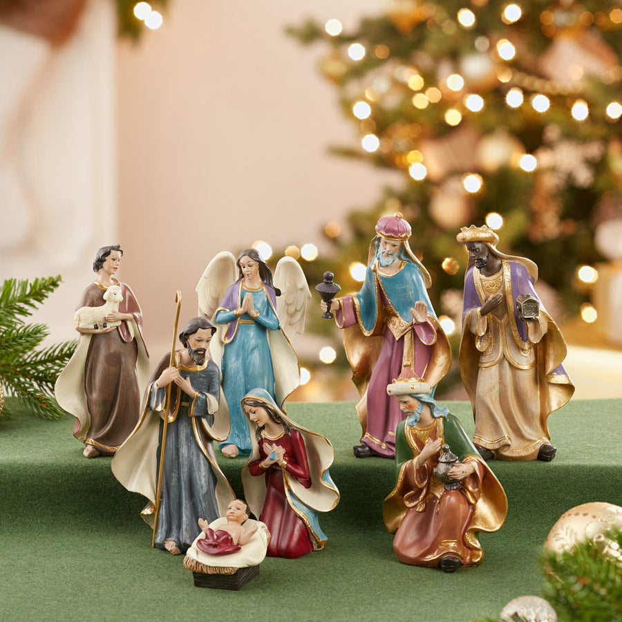 6.25" Nativity Set With 8 Figures