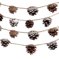 71“ Un-Lit Glittered Pinecone Garland